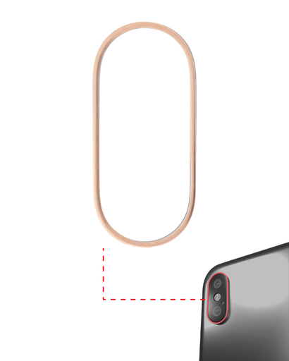 Back Camera Bezel Ring Only Compatible For iPhone XS / XS Max (Gold) (10 Pack)