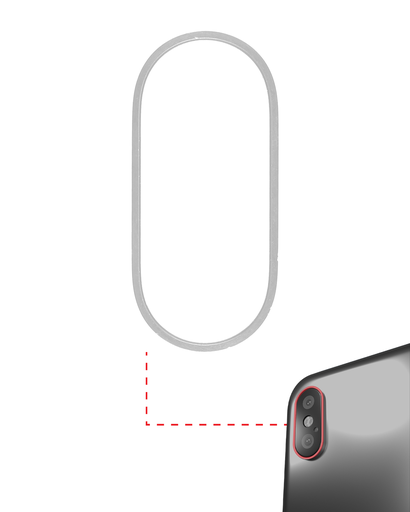 Back Camera Bezel Ring Only Compatible For iPhone XS / XS Max (Silver) (10 Pack)