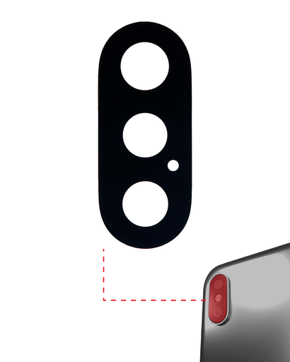 Back Camera Lens (Glass Only) With Adhesive Compatible For iPhone XS / XS Max (All Colors) (10 Pack) (Real Sapphire l Premium)