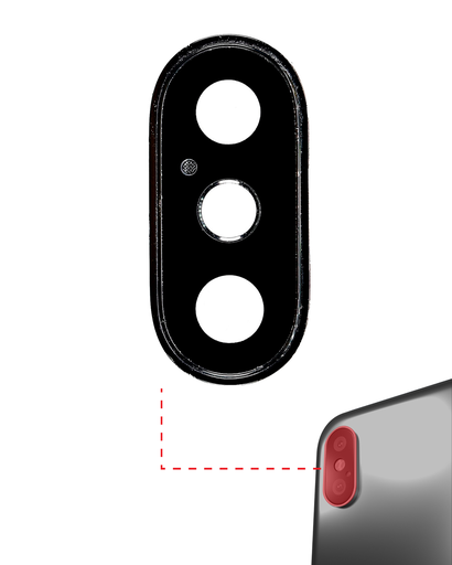 Back Camera Lens With Bracket &amp; Bezel Compatible For iPhone XS / XS Max (Space Gray)