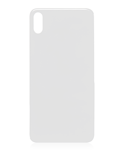 Back Cover Glass Compatible For iPhone XS Max (No Logo) (Silver)