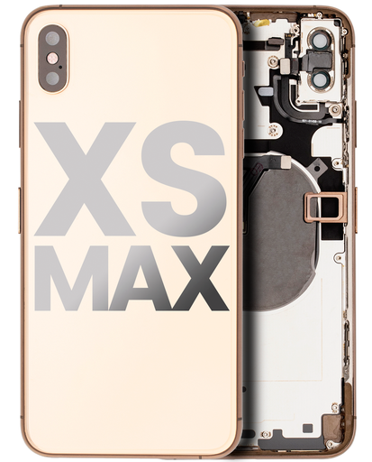 Back Housing W/ Small Components Pre-Installed Compatible For iPhone XS Max (Used OEM Pull: Grade C) (Gold)