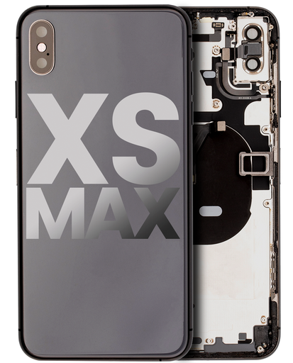 Back Housing W/ Small Components Pre-Installed Compatible For iPhone XS Max (Used OEM Pull: Grade C) (Space Gray)