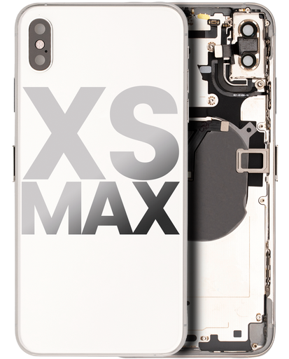 Back Housing W/ Small Components Pre-Installed Compatible For iPhone XS Max (Used OEM Pull: Grade B) (Silver)