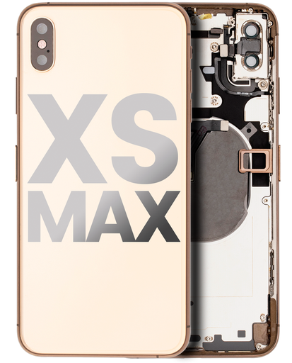 Back Housing W/ Small Components Pre-Installed Compatible For iPhone XS Max (Used OEM Pull: Grade A) (Gold)