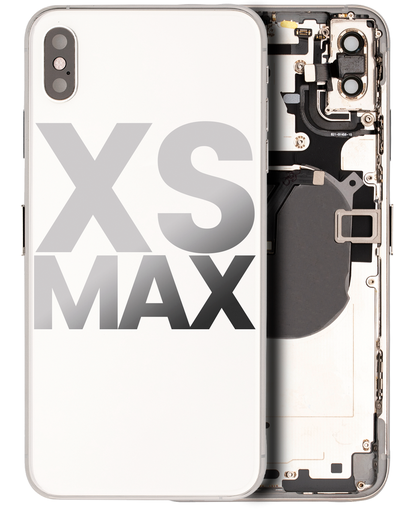 Back Housing W/ Small Components Pre-Installed Compatible For iPhone XS Max (Used OEM Pull: Grade A) (Silver)