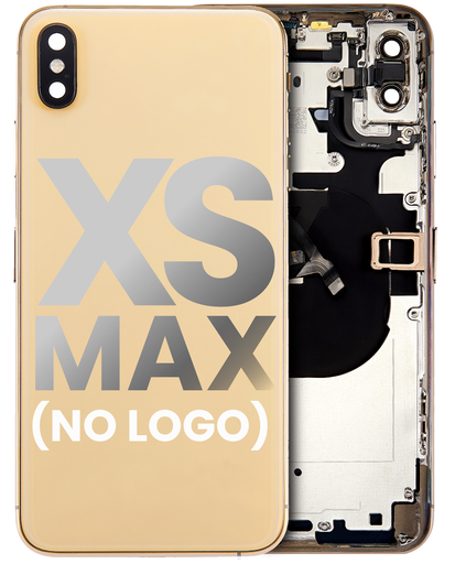 Back Housing W/ Small Components Pre-Installed Compatible For iPhone XS Max (No Logo) (Aftermarket Plus) (Gold)