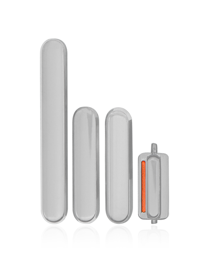 Hard Buttons (Power / Volume / Switch) Compatible For iPhone XS / XS Max (Silver)