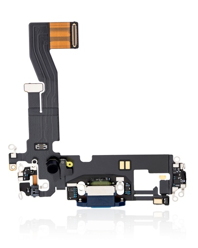 Charging Port Flex Cable Compatible For iPhone 12 / 12 Pro (Used OEM Pull) (Pacific Blue)