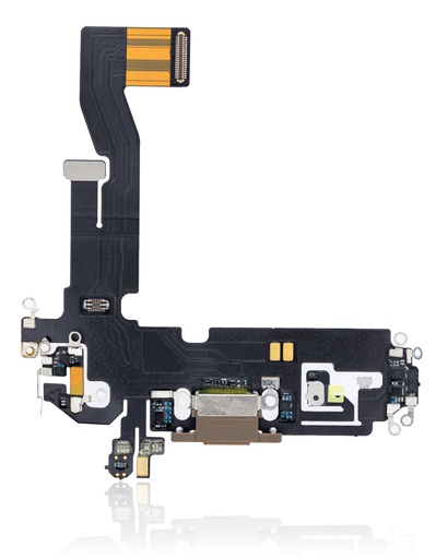 Charging Port Flex Cable Compatible For iPhone 12 / 12 Pro (Aftermarket Plus) (Gold)