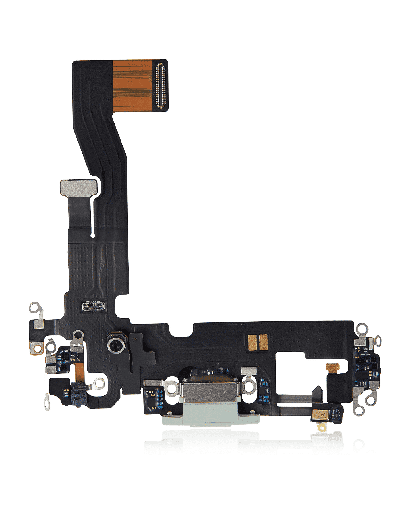 Charging Port Flex Cable Compatible For iPhone 12 (Premium) (Green)