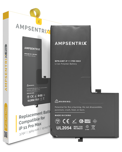 Replacement Battery Compatible For iPhone 11 Pro Max (AmpSentrix Pro)