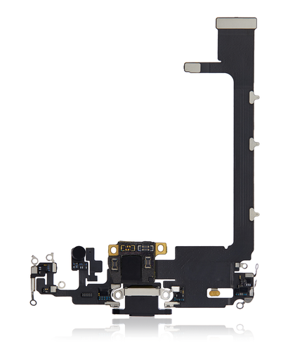 Charging Port Flex Cable With Board Compatible For iPhone 11 Pro Max (Used OEM Pull) (Space Gray)