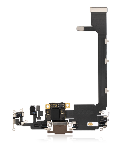 Charging Port Flex Cable With Board Compatible For iPhone 11 Pro Max (Premium) (Gold)