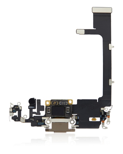 Charging Port Flex Cable With Board Compatible For iPhone 11 Pro (Used OEM Pull) (Gold)