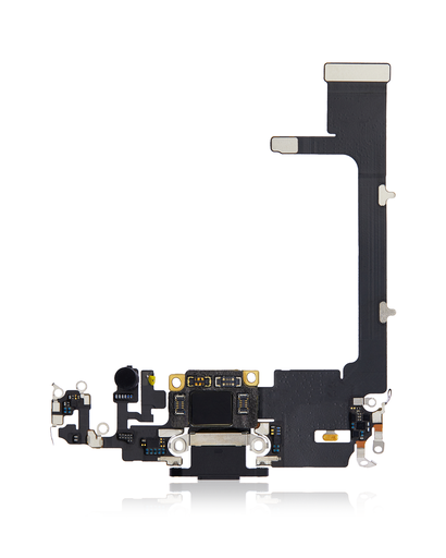 Charging Port Flex Cable With Board Compatible For iPhone 11 Pro (Used OEM Pull) (Space Gray)