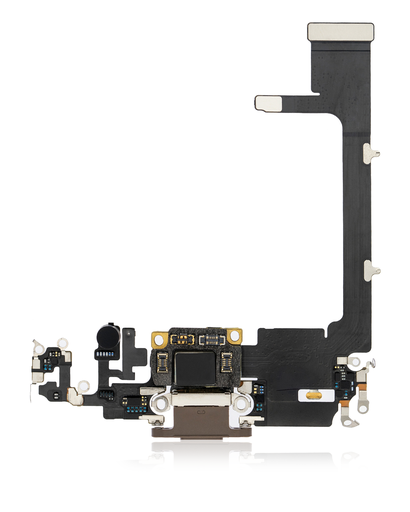 Charging Port Flex Cable With Board Compatible For iPhone 11 Pro (Premium) (Gold)