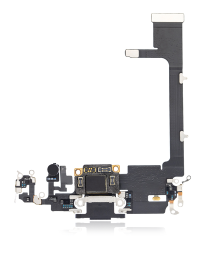 Charging Port Flex Cable With Board Compatible For iPhone 11 Pro (Premium) (Space Gray)