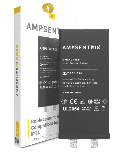 Replacement Battery Core Compatible For iPhone 11 (Spot Welding Required) (AmpSentrix Core)
