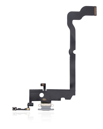 Charging Port Flex Cable Compatible For iPhone XS Max (Aftermarket) (Silver)