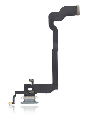 Charging Port Flex Cable Compatible For iPhone X (Aftermarket) (Silver)