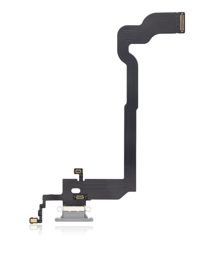 Charging Port Flex Cable Compatible For iPhone X (Premium) (Silver)