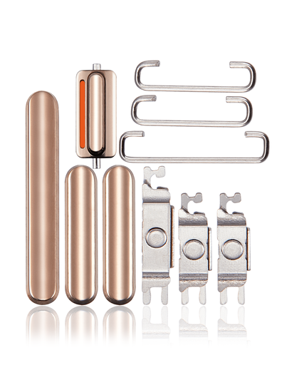 Hard Buttons (Power / Volume / Switch) Compatible For iPhone X (Gold)