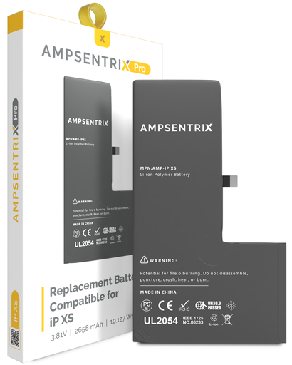 Replacement Battery Compatible For iPhone XS (AmpSentrix Pro)
