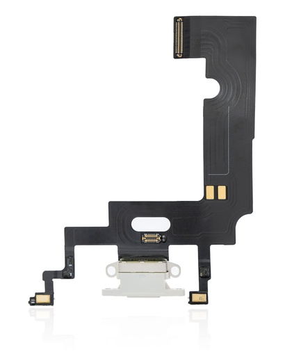 Charging Port Flex Cable Compatible For iPhone XR (Premium) (White)