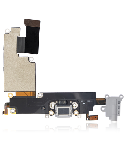 Charging Port Flex Cable Compatible For iPhone 6 Plus (Premium) (Silver)