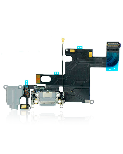 Charging Port Flex Cable Compatible For iPhone 6 (Premium) (Silver)