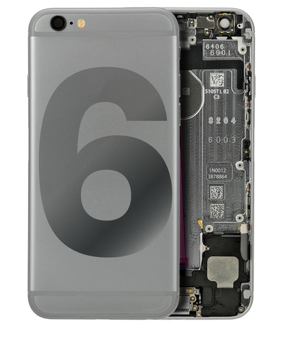Back Housing W/ Small Components Pre-Installed Compatible For iPhone 6 (Used OEM Pull: Grade B) (Space Gray)