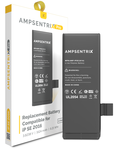 Replacement Battery Compatible For iPhone SE (2016) (AmpSentrix Pro)