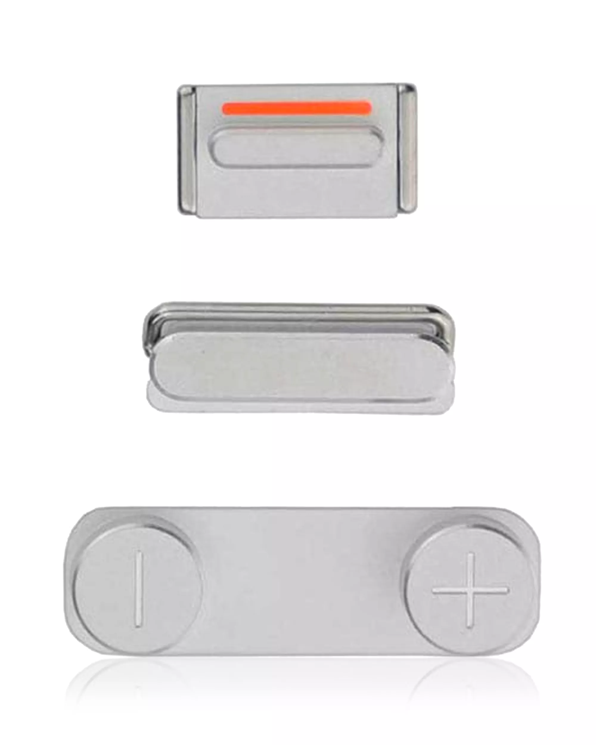 Hard Buttons Set (Power / Volume / Vibrator) Compatible For iPhone 5S / SE (2016) (Silver)