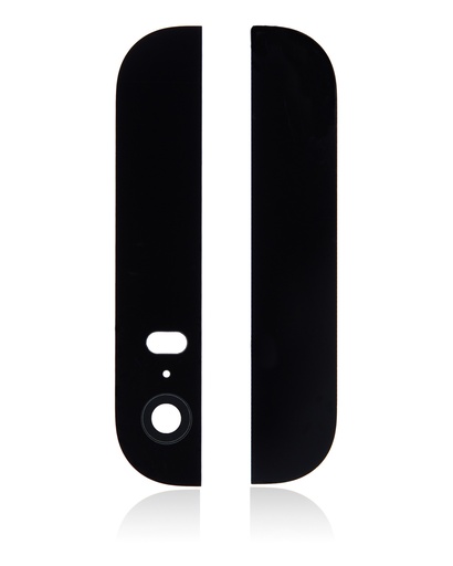 Back Glass (Up + Down) Compatible For IPhone 5S (Black)