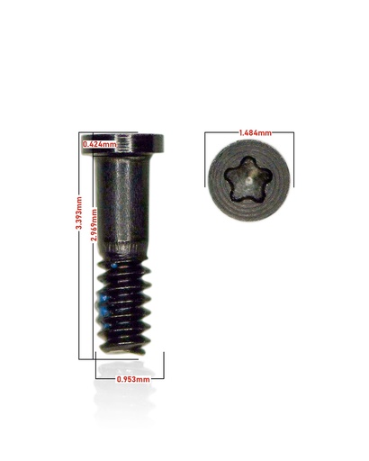 Bottom Screws Compatible For iPhone 5S (Space Gray) (100 Pack)