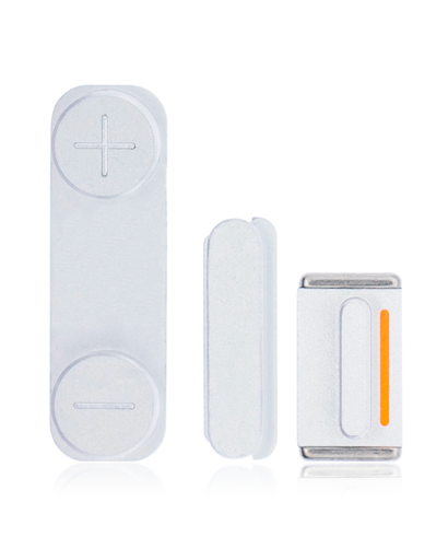 Hard Buttons Set (Power / Volume / Vibrator) Compatible For iPhone 5 (Silver)