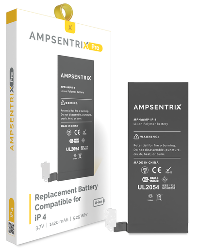Replacement Battery Compatible For iPhone 4 (AmpSentrix Pro)