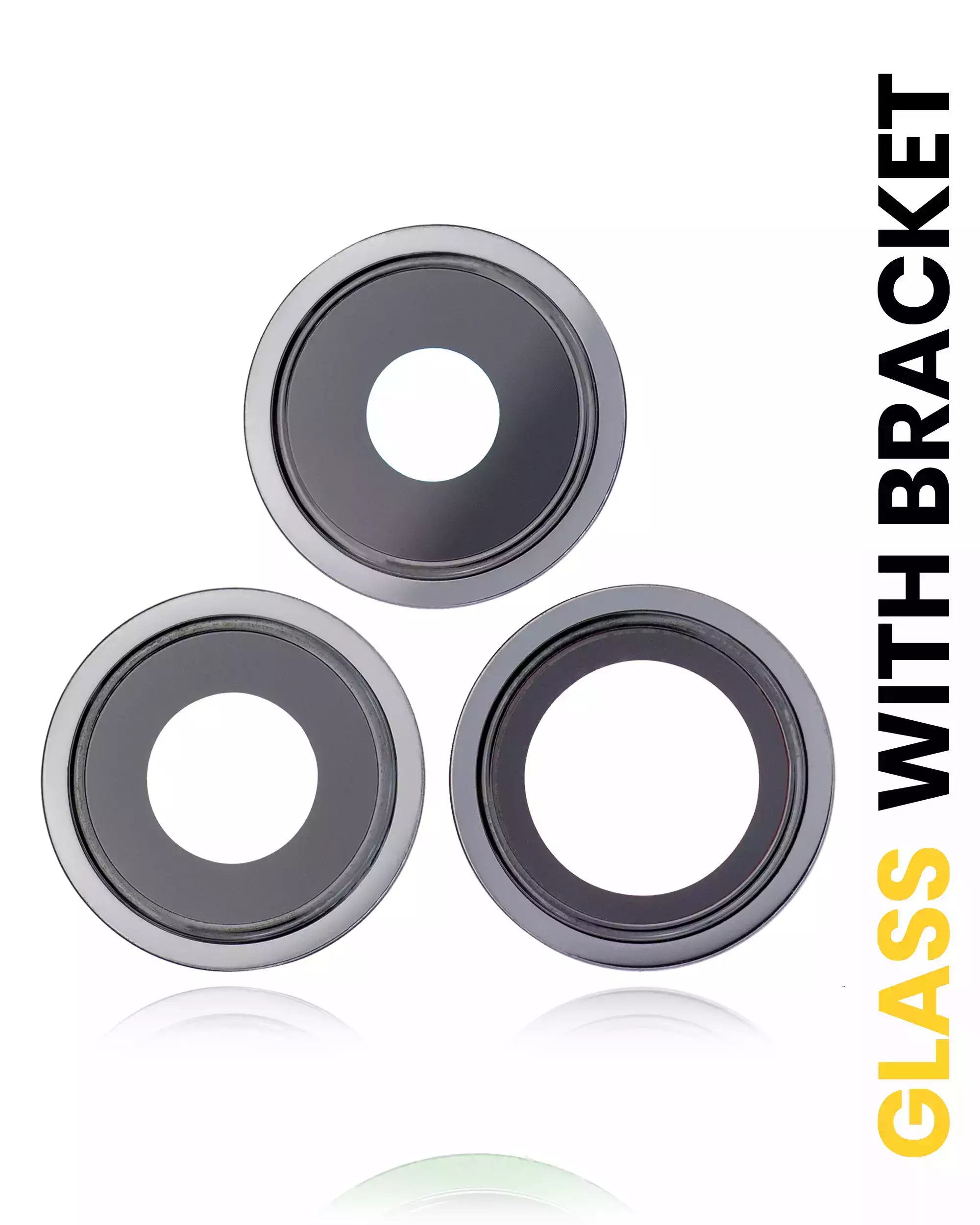 Back Camera Lens With Bracket &amp; Bezel Compatible For iPhone 13 Pro / 13 Pro Max (Graphite) (Real Sapphire / Premium)
