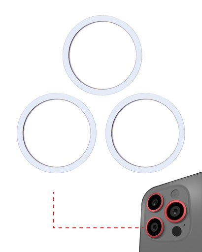 Back Camera Bezel Ring Only Compatible For iPhone 13 Pro / 13 Pro Max (Sierra Blue) (3 Piece Set)