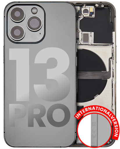 Back Housing W/ Small Components Pre-Installed Compatible For iPhone 13 Pro (International Version) (Used OEM Pull: Grade C) (Graphite)