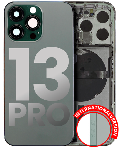 Back Housing W/ Small Components Pre-Installed Compatible For iPhone 13 Pro (International Version) (Used OEM Pull: Grade B) (Alpine Green)