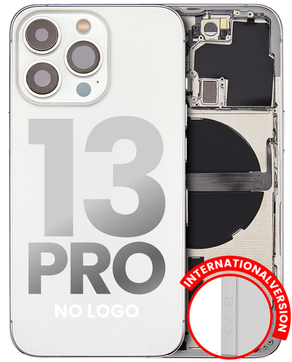 Back Housing W/ Small Components Pre-Installed Compatible For iPhone 13 Pro (No Logo) (Aftermarket Plus) (International Version) (Silver)