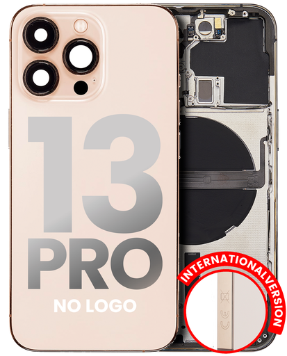 Back Housing W/ Small Components Pre-Installed Compatible For iPhone 13 Pro (No Logo) (Aftermarket Plus) (International Version) (Gold)