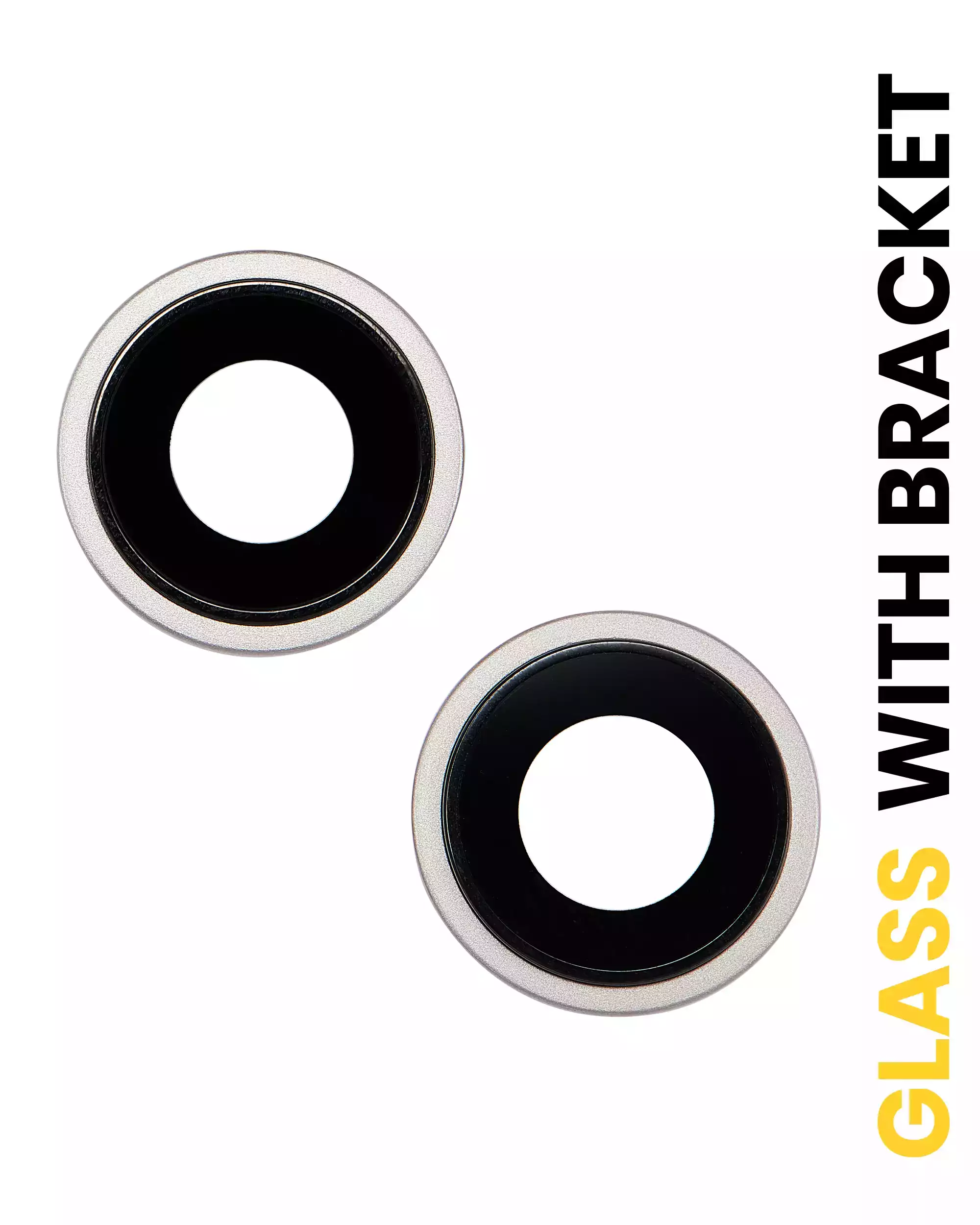 Back Camera Lens With Bracket &amp; Bezel Compatible For iPhone 14 / 14 Plus (2 Piece Set) (Premium) (Starlight)