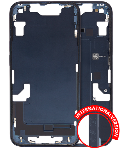 Mid-Frame Housing With Power And Volume Button Compatible For iPhone 14 (International Version) (Used OEM Pull: Grade A) (Midnight)