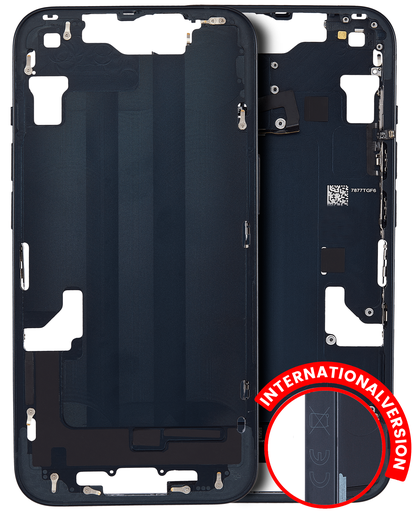 Mid-Frame Housing With Power And Volume Button Compatible For iPhone 14 (International Version) (Aftermarket Plus) (Midnight)