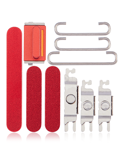 Hard Buttons (Power / Volume / Switch) Compatible For iPhone 14 / 14 Plus (Red)