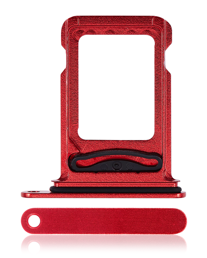Dual Sim Card Tray Compatible For iPhone 14 / 14 Plus (Red)