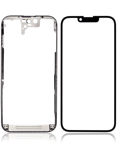 2 in 1 With Frame Included (Front Glass + OCA Pre-Installed) Compatible For iPhone 14 (OCA Master)